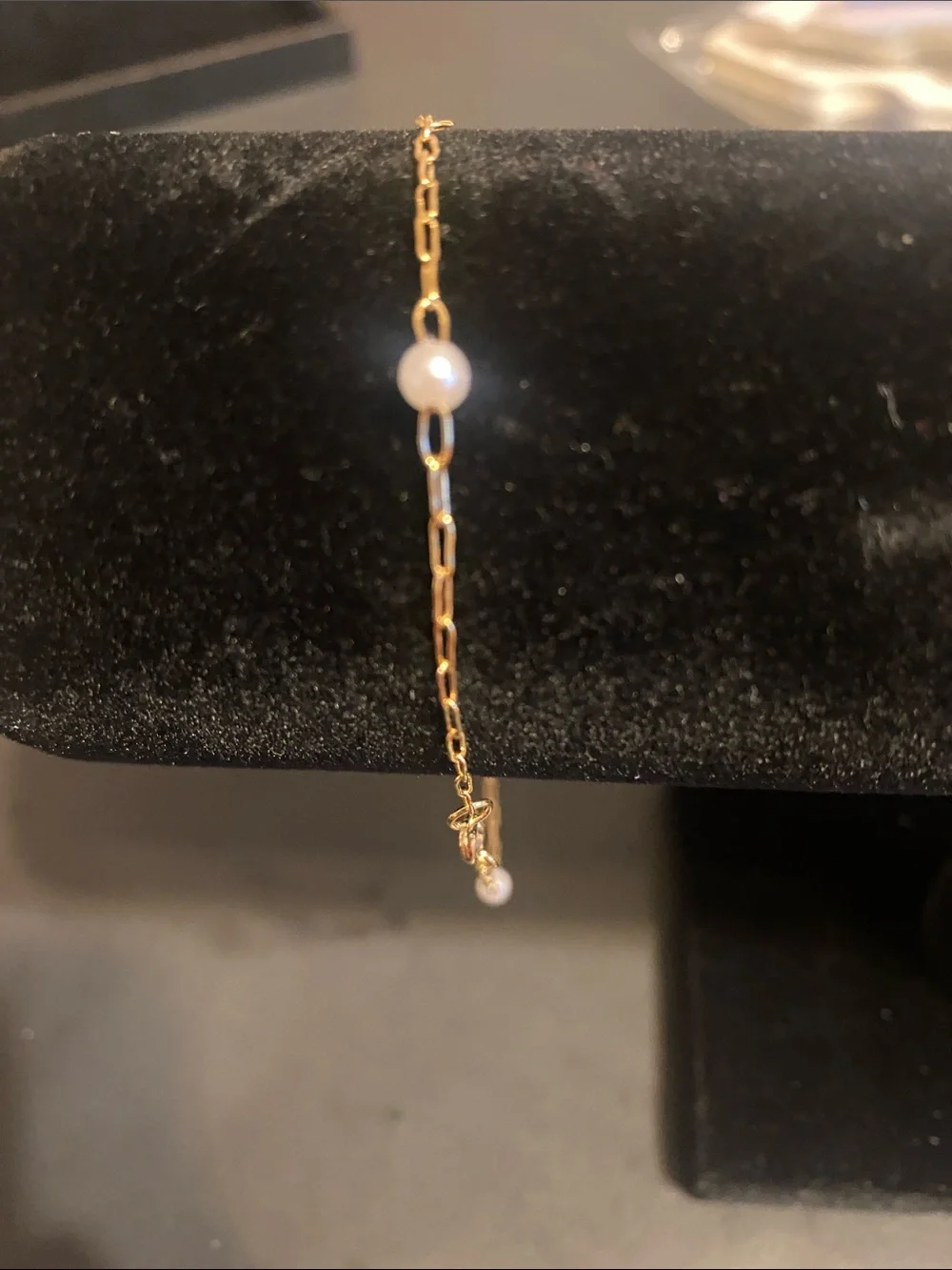 Gold Pearl Chain Bracelet - Elegant Women's Jewelry